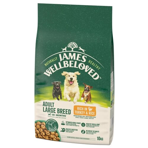 Karma dla psa JAMES WELLBELOVED Adult Monobiałkowa Duże rasy Indyk 10 kg