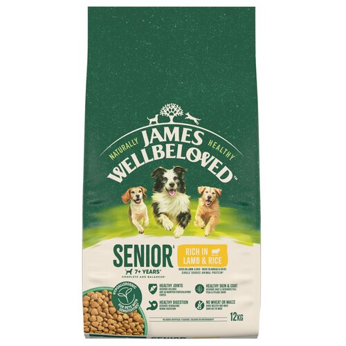 Karma dla psa JAMES WELLBELOVED Senior Monobiałkowa Jagnięcina 12 kg