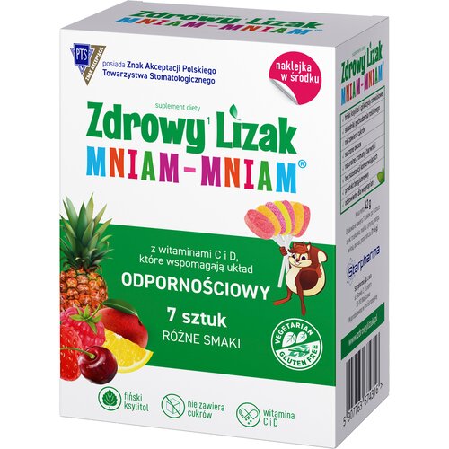 Lizak MNIAM-MNIAM (7 szt.) + Naklejka
