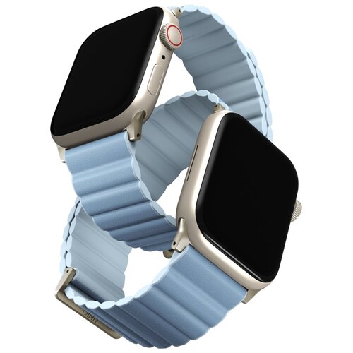 Pasek UNIQ Revix Premium do Apple Watch 4/5/6/7/8/9/SE/SE2 (38/40/41mm) Biało-niebieski