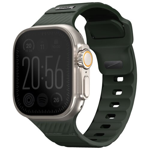 Pasek UNIQ Stride do Apple Watch 4/5/6/7/8/9/SE/SE2/Ultra/Ultra 2 (42/44/45/49mm) Ciemnozielony