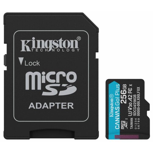 Karta pamięci KINGSTON Canvas Go! Plus microSDXC 256GB + Adapter