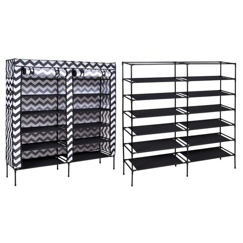 Szafa tekstylna GOCKOWIAK Gabi Zebra (120 x 30 x 110) Szaro-biały