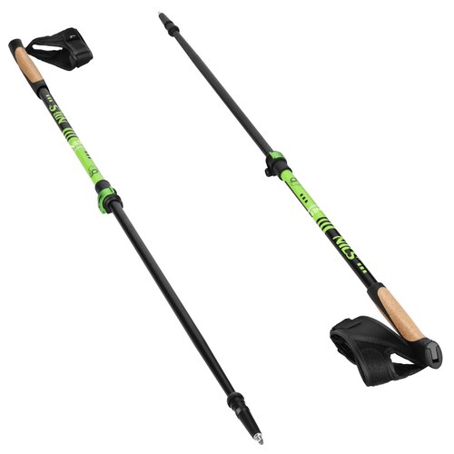 Kijki do nordic walking NILS NW8611 (93 - 125 cm) Czarno-zielony