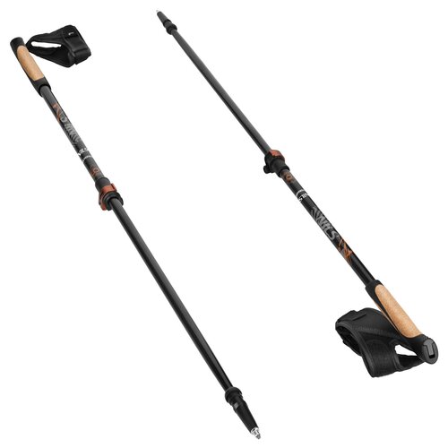 Kijki do nordic walking NILS NW8613 (93 - 125 cm) Czarno-złoty