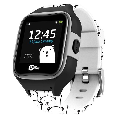 Smartwatch MOTUS Watchy Teddy Geometric Czarno-biały