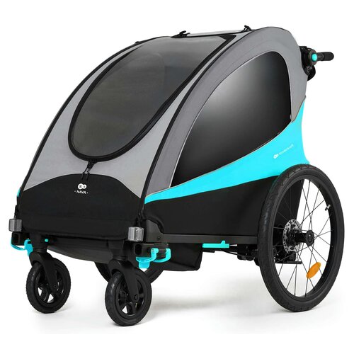 Przyczepka rowerowa KINDERKRAFT Nava 3w1 Niebieski