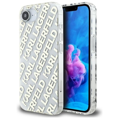Etui KARL LAGERFELD IML Repeat Logo do Apple iPhone 16e Złoty