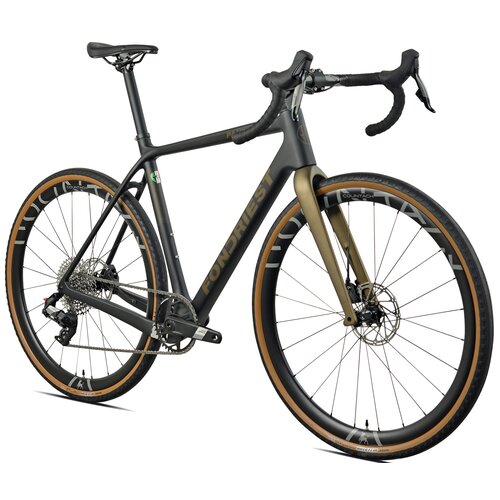 Rower gravel FONDRIEST Panther 1.0 Carbon Apex Axs M22 28 cali męski Matowy czarny