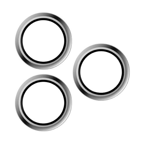 Szkło hartowane na obiektyw HAMMER GLASS Lens Protector do Apple iPhone 15 Pro/15 Pro Max Srebrny