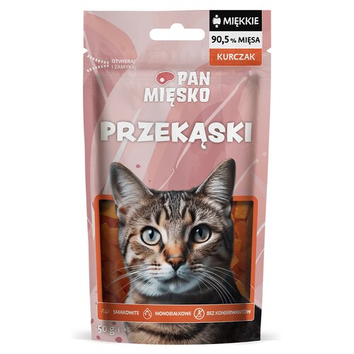 Przysmak dla kota PAN MIĘSKO Przekąski Kurczak 50 g