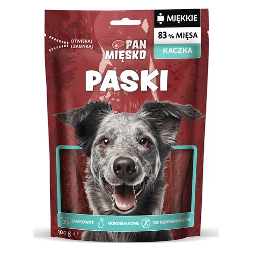 Przysmak dla psa PAN MIĘSKO Paski Kaczka 100 g