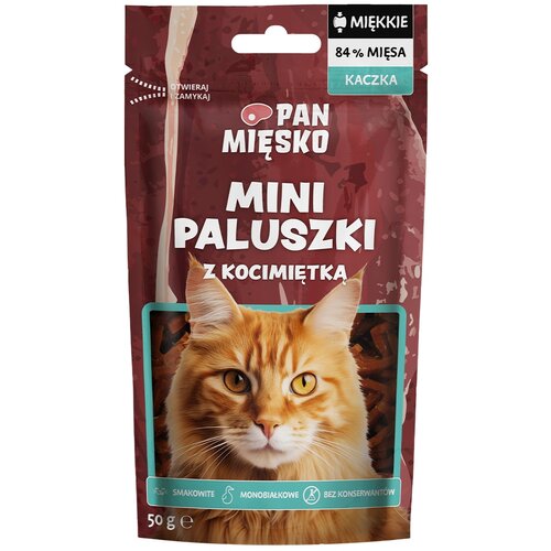 Przysmak dla kota PAN MIĘSKO Mini paluszki kaczka z kocimiętką 50 g