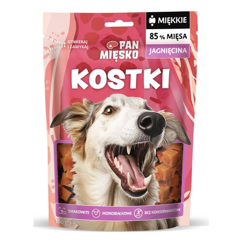 Przysmak dla psa PAN MIĘSKO Kostki Jagnięcina 100 g