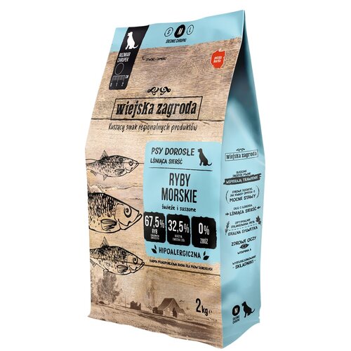 Karma dla psa WIEJSKA ZAGRODA Ryby morskie M 2 kg