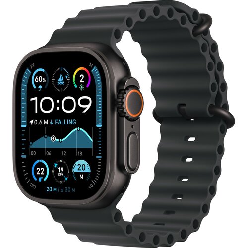 Apple Watch Ultra 2 GPS + Cellular 49mm koperta tytanowa (czarny) + pasek Ocean (czarny)