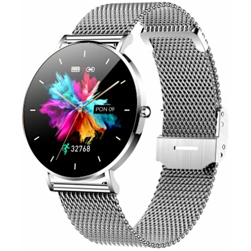 U SMARTWATCH MANTA ALEXA SREBRNY + CZARNY PASEK