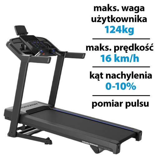 Bieżnia elektryczna HORIZON 5.0AT-21 1864W 16km/h