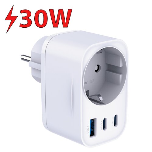 Ładowarka sieciowa 3MK Comfort Charger GaN 30W Biały