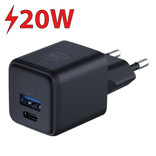 Ładowarka sieciowa 3MK Hyper GaN Charger 20W Czarny