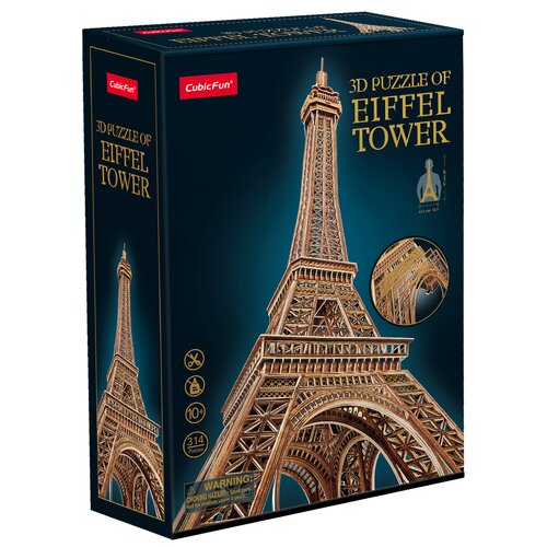 Puzzle 3D CUBIC FUN Wieża Eiffla 306-MC284H (314 elementów)