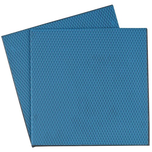 Dwa niebieskie termopady o fakturze przypominającej drobną siatkę, ułożone jeden na drugim. Produkt to "Termopad THERMAL GRIZZLY Minus Pad Advance 2 sztuki (100 x 100 x 0.5)".