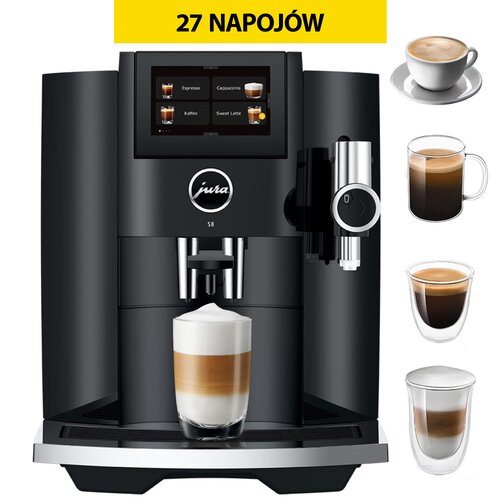 Ekspres JURA S8 Piano Czarny (EB) z systemem Sweet Foam