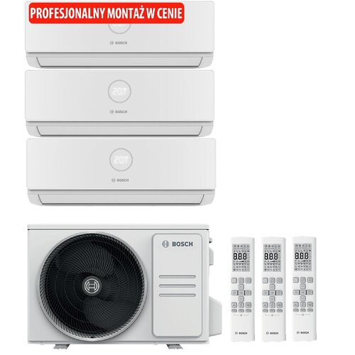 Klimatyzator Multi Split, Pompa ciepła powietrze - powietrze BOSCH Climate CL5000M 79/3E (3 pomieszczenia) z usługą montażu