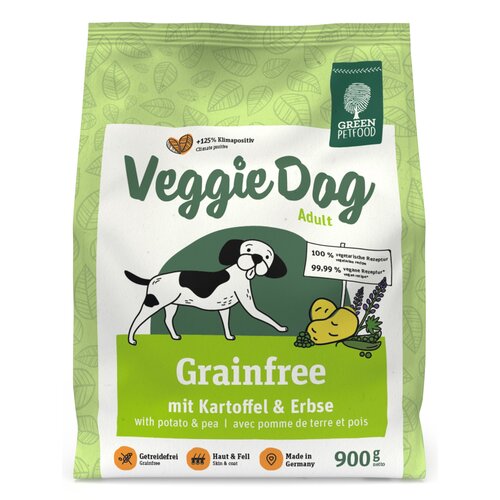 Karma dla psa GREEN PETFOOD VeggieDog Grain Free Adult z ziemniakami i groszkiem 900 g