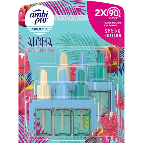 Wkład do odświeżacza powietrza AMBI PUR 3Volution Aloha Smoczy owoc i liczi 20 ml (2 sztuki)