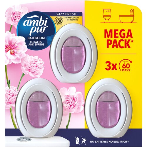 Odświeżacz powietrza AMBI PUR Merlion Flowers and Spring 8 ml (3 sztuki)