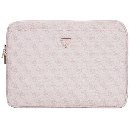 Etui na laptopa GUESS Sleeve 4G Zipper Pocket Triangle Logo 14 cali Różowy
