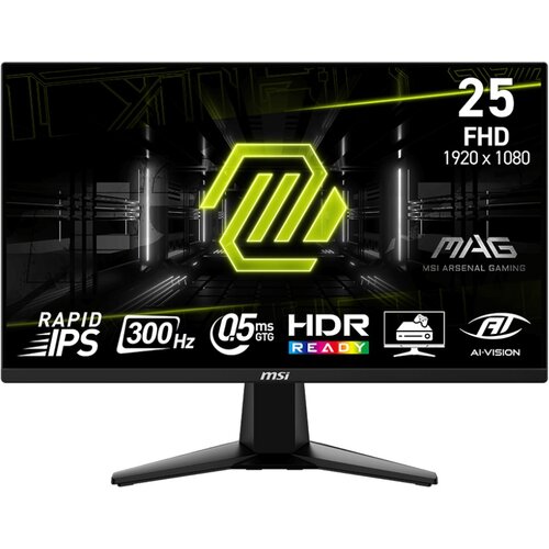 Monitor MSI Mag 255XF 24.5" 1920x1080px IPS 300Hz 0.5 ms [GTG]