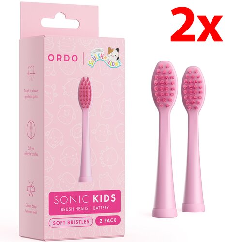 Oryginalna końcówka szczoteczki ORDO Sonic Kids Squishmallows Auggie Różowy (2 szt.)