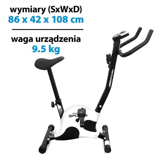 Rower mechaniczny SPOKEY OneGo Czarno-biały