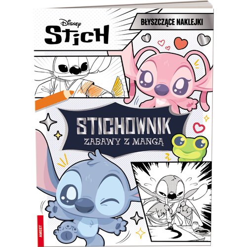 Książka z zadaniami Disney Stitch Stichownik Zabawy z mangą (miękka okładka)