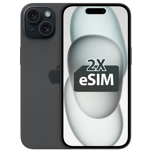 Smartfon APPLE iPhone 15 5G 256GB 6.1" Czarny 2x eSIM