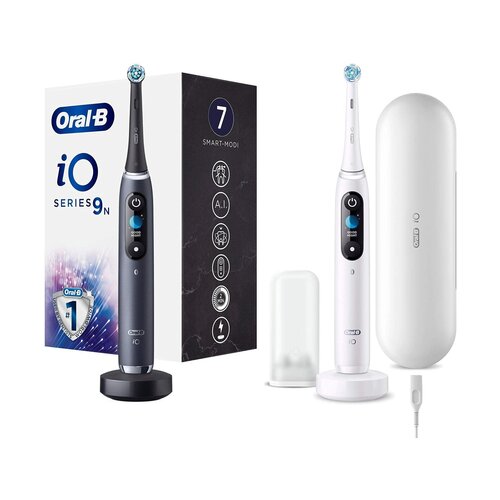 Szczoteczka magnetyczna ORAL-B iO 9 Czarny + Szczoteczka magnetyczna ORAL-B IO 9 Biały