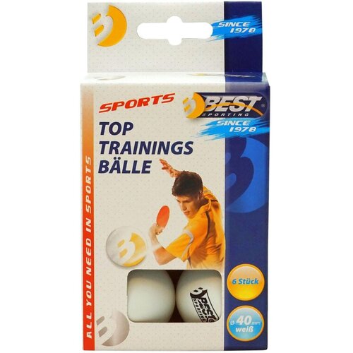 Piłeczki do ping ponga BEST SPORTING Training Biały (6 szt.)