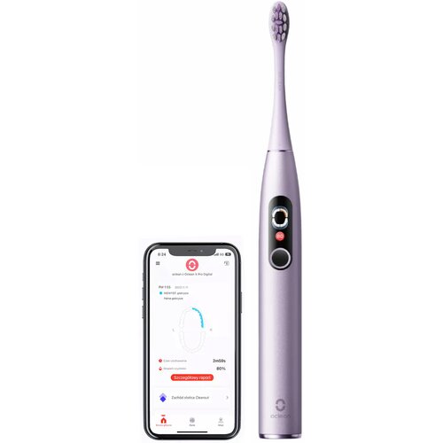Szczoteczka soniczna OCLEAN X Pro Digital Fioletowy + Szczoteczka soniczna OCLEAN X Pro Digital Srebrny