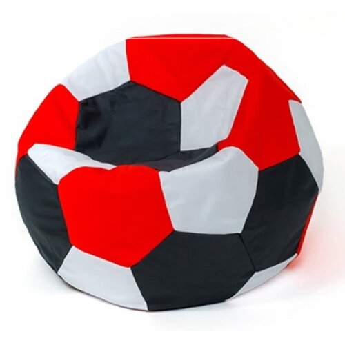 Pufa worek GO GIFT Piłka 1 Biało-czarno-czerwony L 80 cm