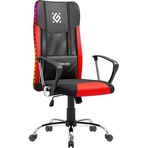 Fotel DEFENDER West RGB Czarno-czerwony