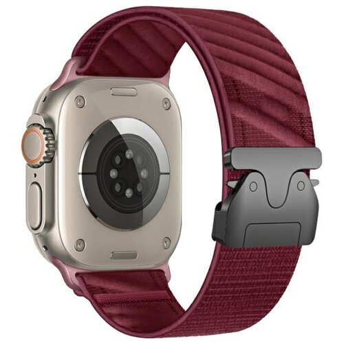 Pasek BELINE Oblique do Apple Watch 42/44/45/49mm Czerwony