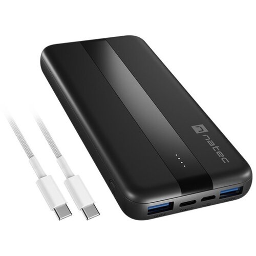 Powerbank NATEC Trevi Slim Q V2 10000 mAh 20W Czarny