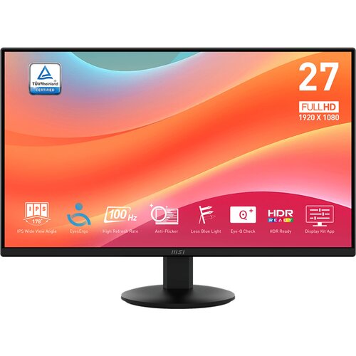 Monitor MSI Pro MP272L 27" 1920x1080px IPS 100Hz 1 ms [MPRT]