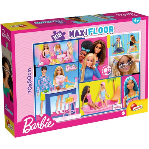 Puzzle LISCIANI Barbie MaxiFloor 304-109654 (108 elementów)