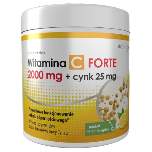 Kompleks witamin i minerałów ACTIVLAB Witamina C 2000 mg + Cynk 25 mg Forte (500 g)