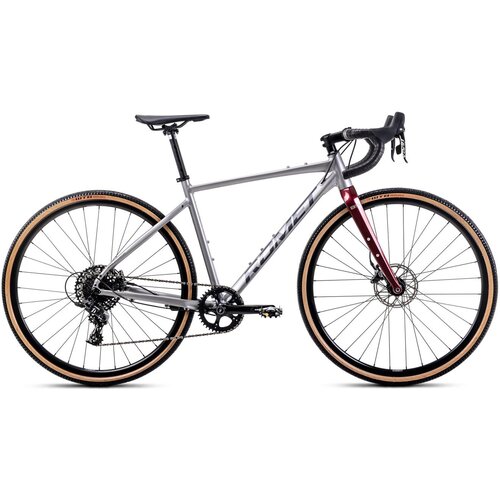 Rower gravel ROMET Boreas 2 U21 28 cali Jasnografitowo-bordowy 2024