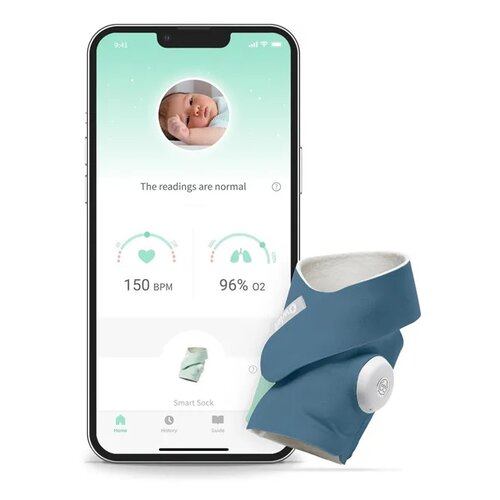 Niania elektroniczna OWLET Smart Sock 3 monitor oddechu Granatowy