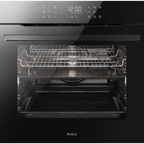 Piekarnik AMICA ED97696BA+ X-TYPE Steam Elektryczny parowy Czarny A+ Funkcja Pizza, Termosonda 